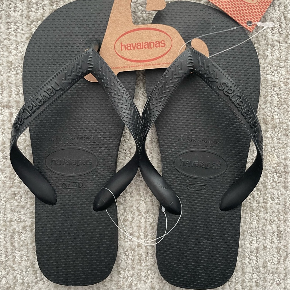 Havaianas Black Flip Flops 37-38